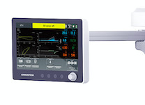 OU ventilador da máquina da anestesia com 10&quot; tela táctil da cor de TFT LCD